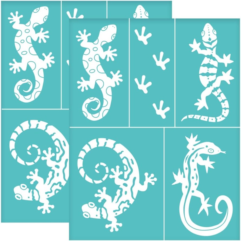 Silk Screen Printing - 2 ชิ้น 8.6x11 นิ้ว Lizard Self
