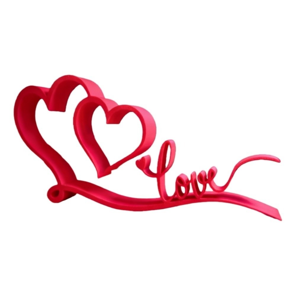 Art And Craft Valentine - พิมพ์ 3 มิติ ป้ายข้อความเล็กๆ ว่า ฉันรักคุณ