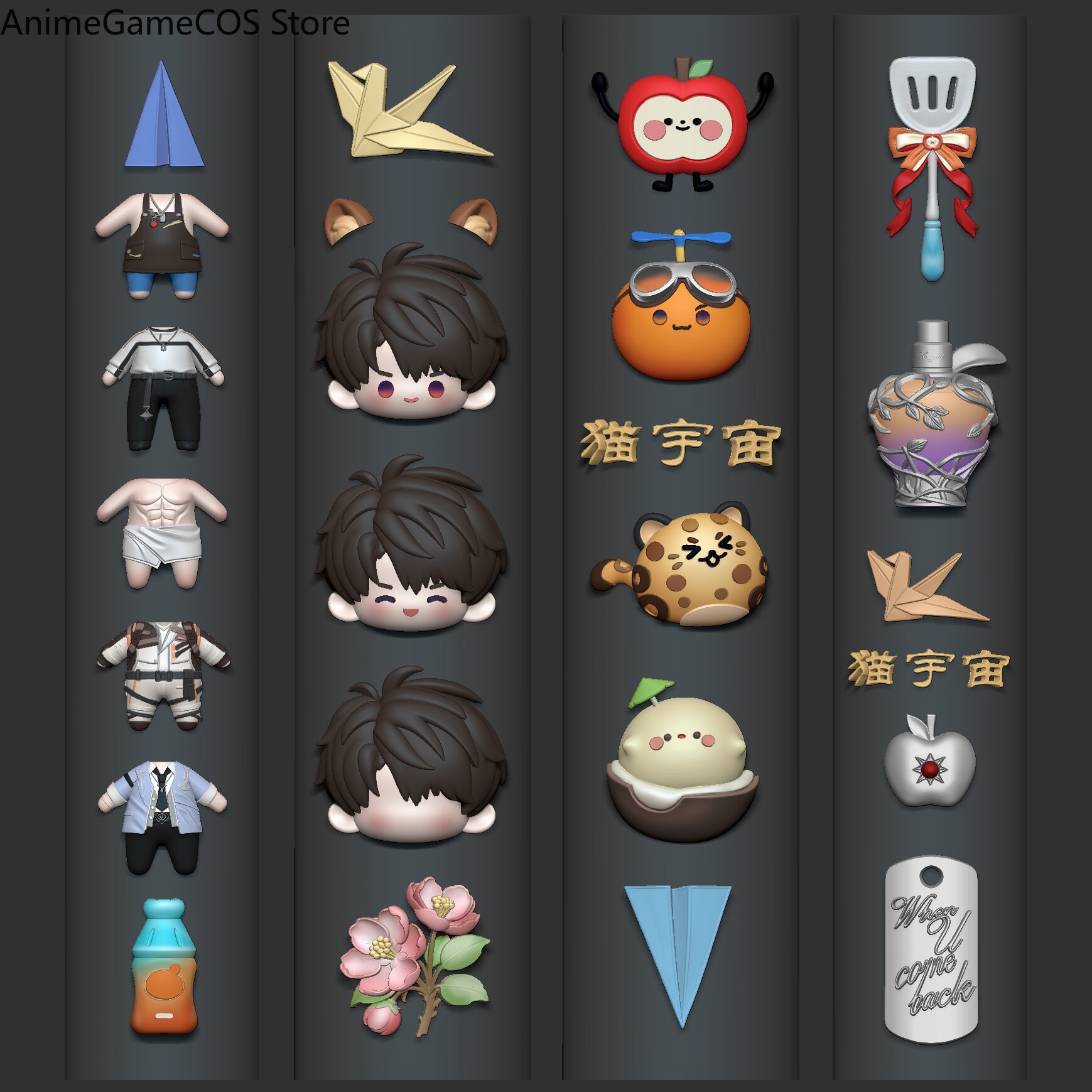 Art Craft Christmas - อะนิเมะเลิฟแอนด์ดีพสเปซ คาเล็บ คอสเพลย์ แม่พิมพ์ทำเล็บ คาวาอิ มาสคอต