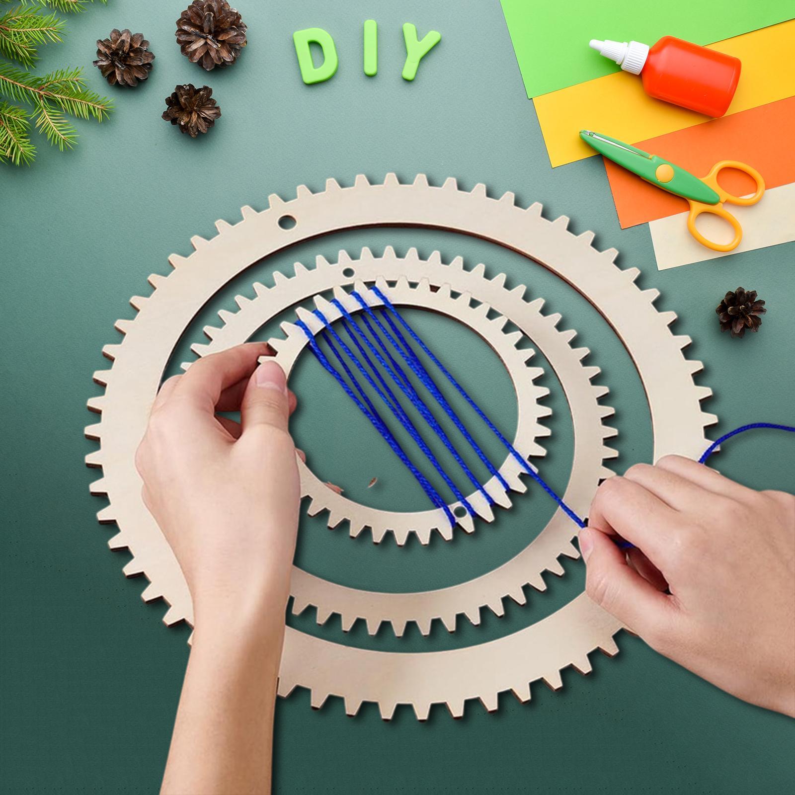 Loom Weaving Frame - ชุดเครื่องมือทอผ้า DIY โครงไม้ สำหรับงานศิลปะและงานฝีมือ ตกแต่งบ้าน และเสริมสร้างความคิดสร้างสรรค์สำหรับเด็ก