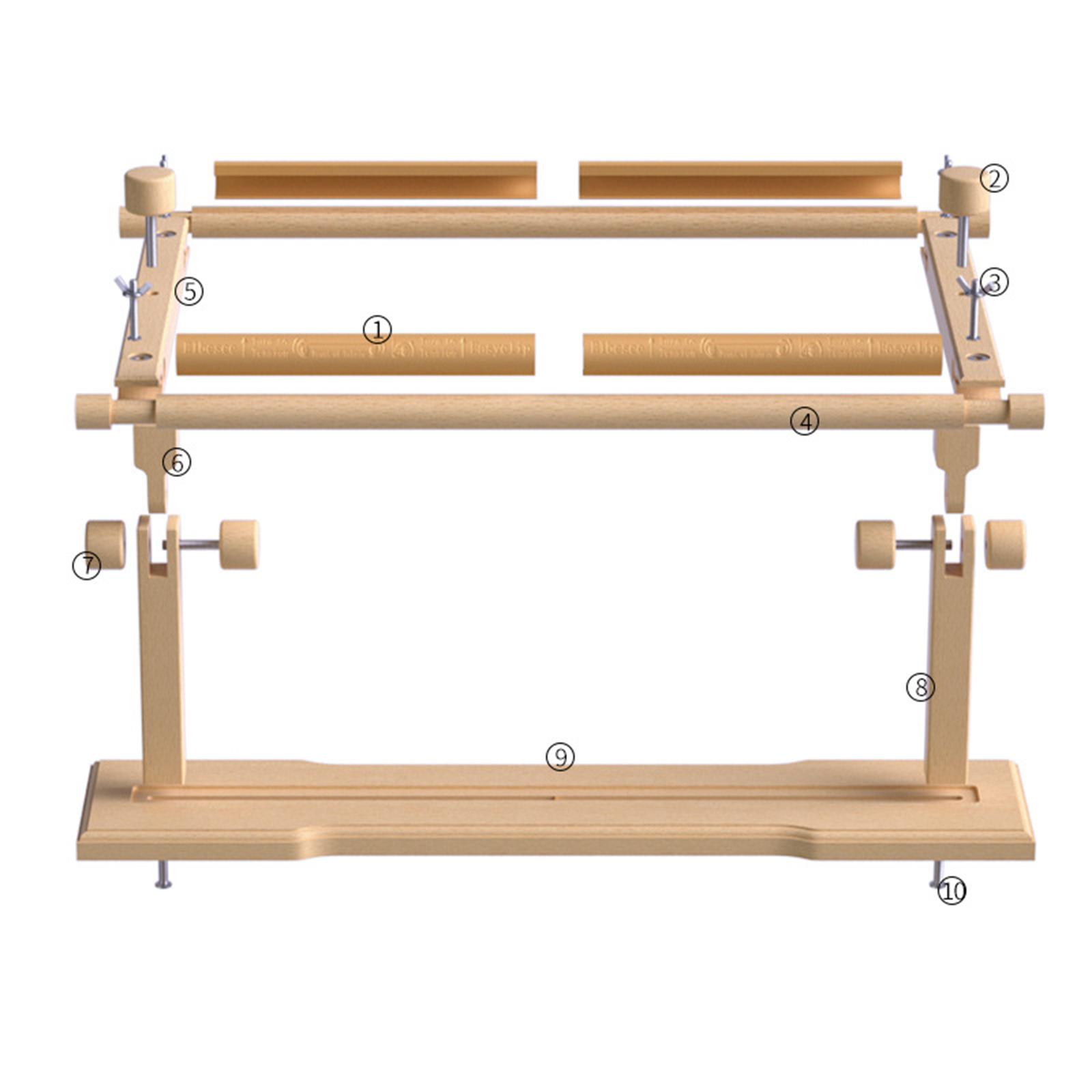 Loom Weaving Frame - ขาตั้งกรอบปักผ้าไม้บีชเรียบเนียน ปรับระดับได้ สำหรับชุดเย็บปักถักร้อย แสดงผลงานงานฝีมือ