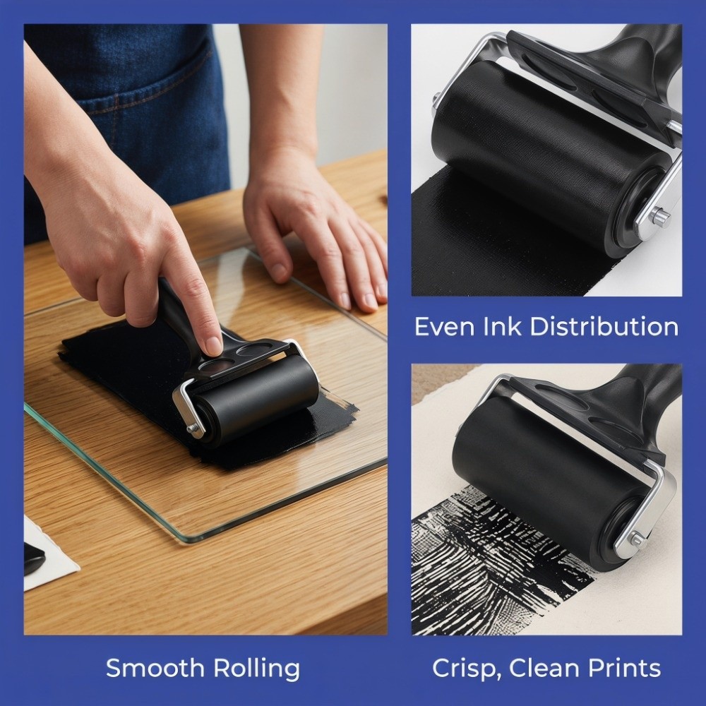 Art Craft Easy - ลูกกลิ้งบรายเออร์ 6 ซม. ใช้งานง่าย 2 ชิ้น