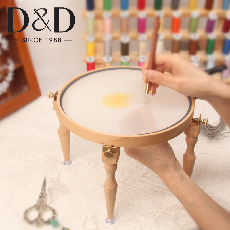 Loom Weaving Frame - 3/4 ชิ้นปรับแบบพกพาไม้เย็บปักถักร้อยขาตั้ง Handmade Cross Stitch Hoop