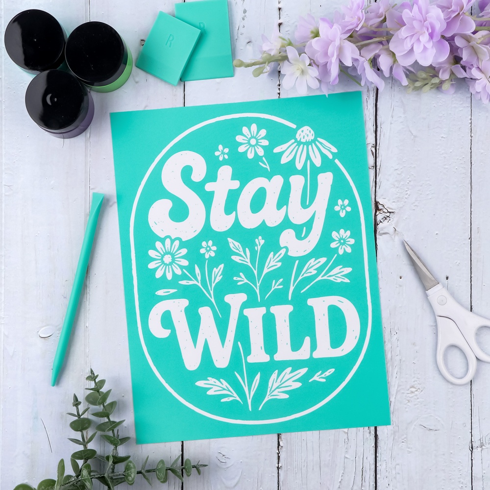 Silk Screen Printing - ลายฉลุซิลค์สกรีนแบบใช้ซ้ำได้ ลายฉลุพิมพ์ซิลค์สกรีนแบบติดเอง ลายฉลุดอกไม้ใบไม้สไตล์วินเทจ สำหรับงาน DIY