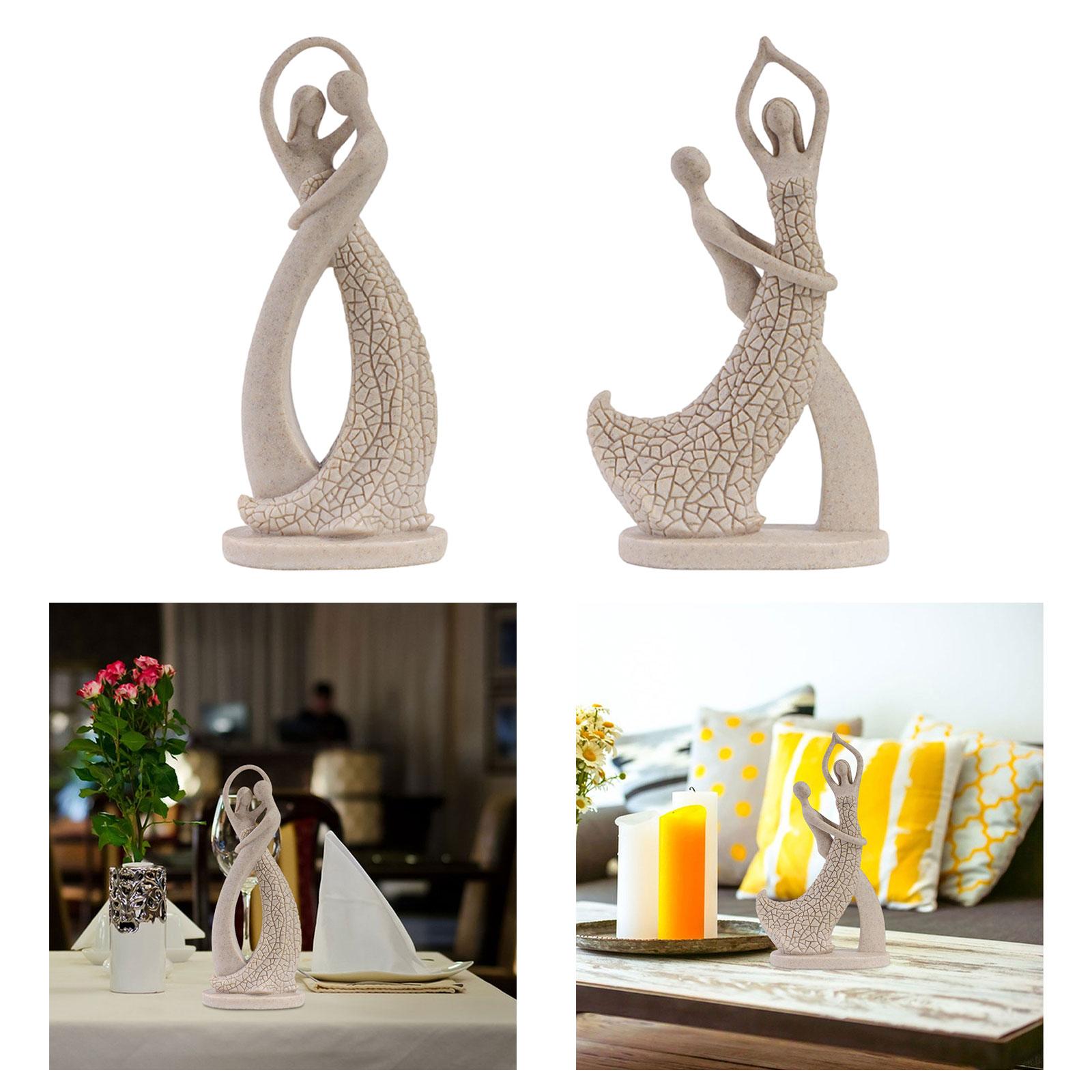 Art And Craft Valentine - กอดคู่รูปปั้นบทคัดย่อประติมากรรมศิลปะหัตถกรรมบทคัดย่อคู่รูปปั้นสําหรับชั้นวางตกแต่งวันวาเลนไทน์ตกแต่ง