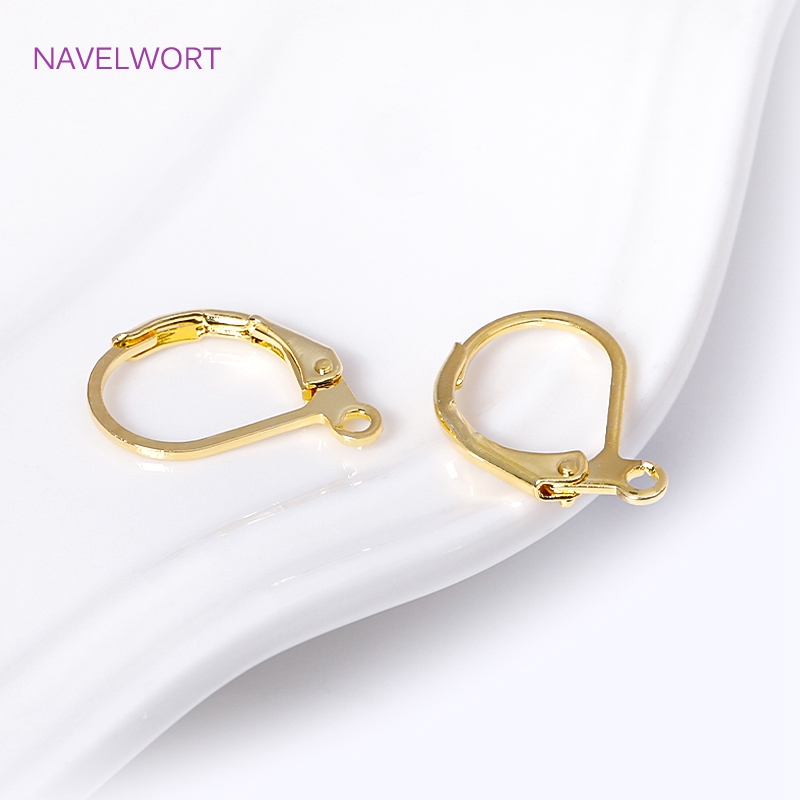 Art Craft Diy - แฟชั่นภาษาฝรั่งเศสคําต่างหู LEVER-Back Earwires 18K Gold Plated