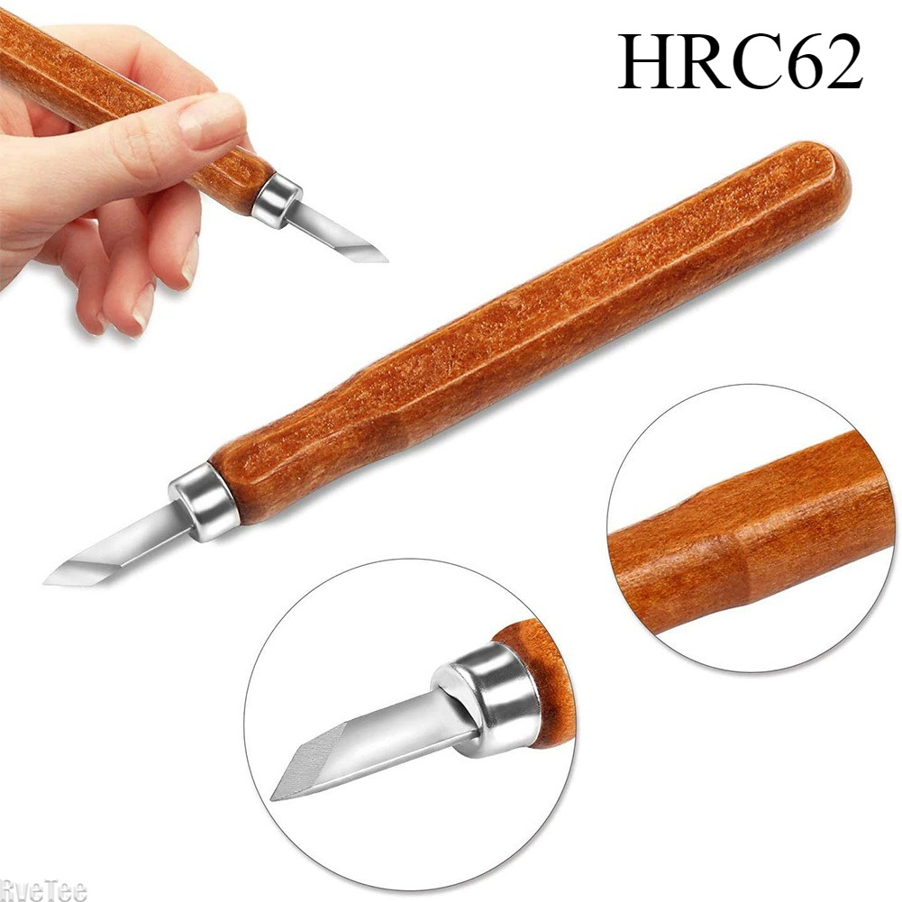 Art Craft Wood - ชุดเครื่องมือแกะสลักไม้ SK2 12 ชิ้น พร้อมกระเป๋า หินลับคม