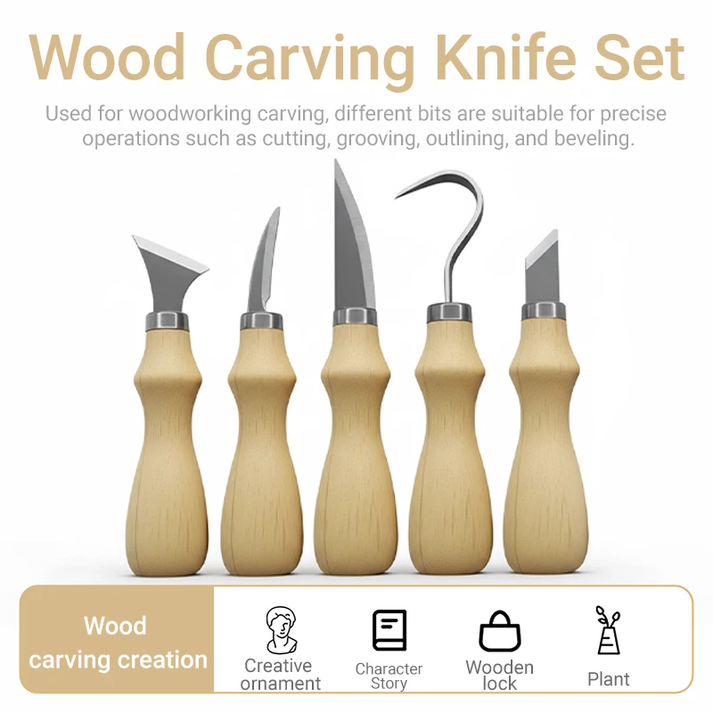 ชุดเครื่องมือแกะสลักไม้ 5 ชิ้น - Art Craft Wood บทวิจารณ์และราคา