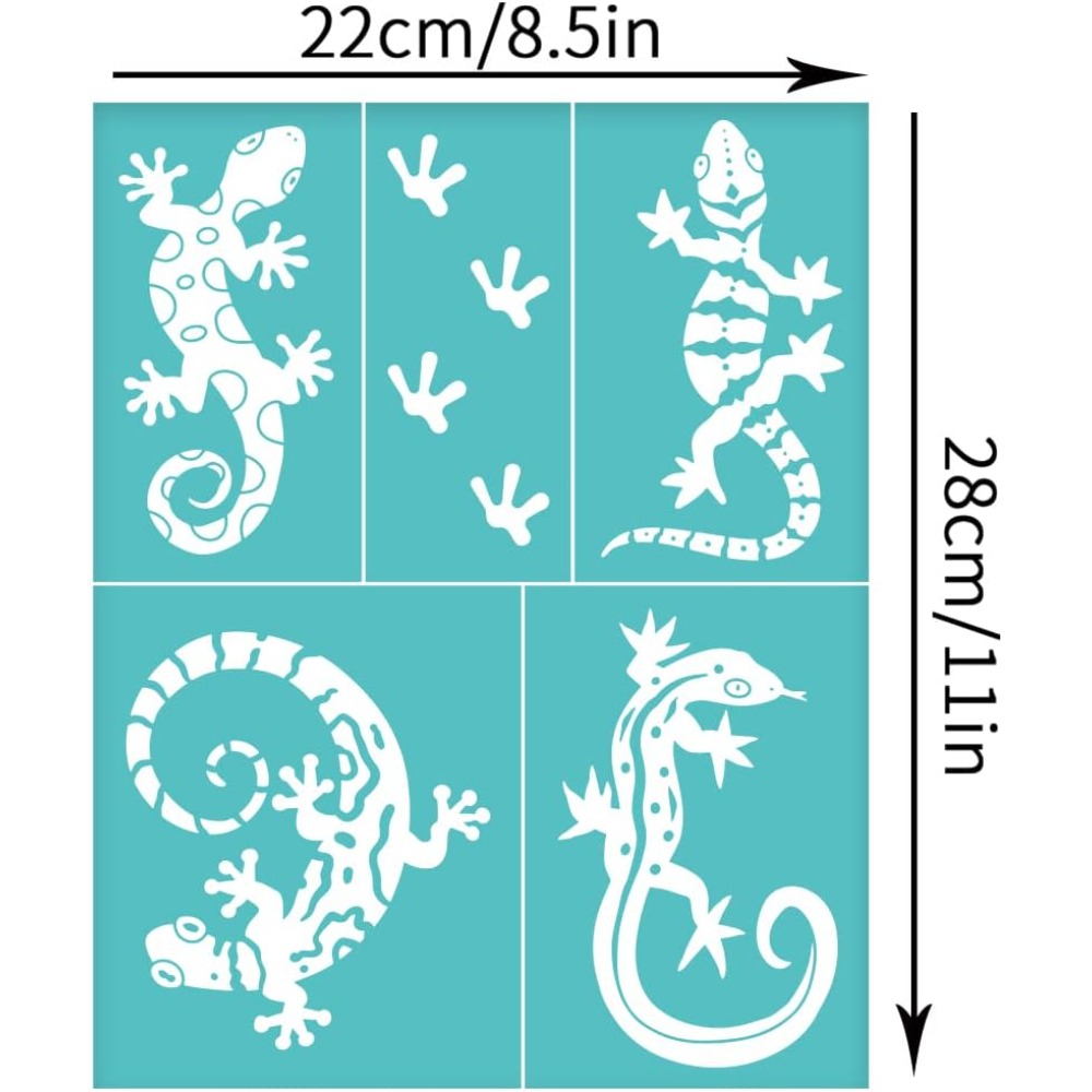 2 ชิ้น 8.6x11 นิ้ว Lizard Self - Silk Screen Printing บทวิจารณ์และราคา