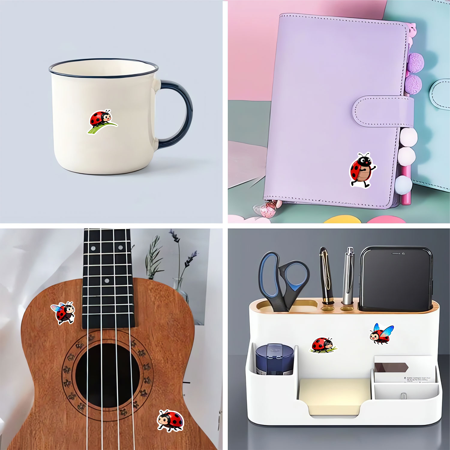 สติกเกอร์ลายเต่าทองการ์ตูนแบบไ - Art Craft Ladybug บทวิจารณ์และราคา