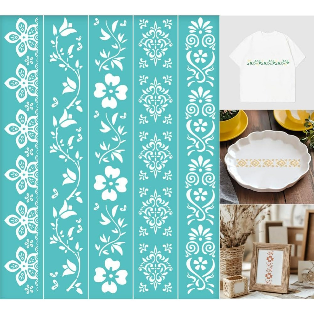 2 ชิ้นเส้นขอบดอกไม้ซิลค์สกรีนล - Silk Screen Printing บทวิจารณ์และราคา