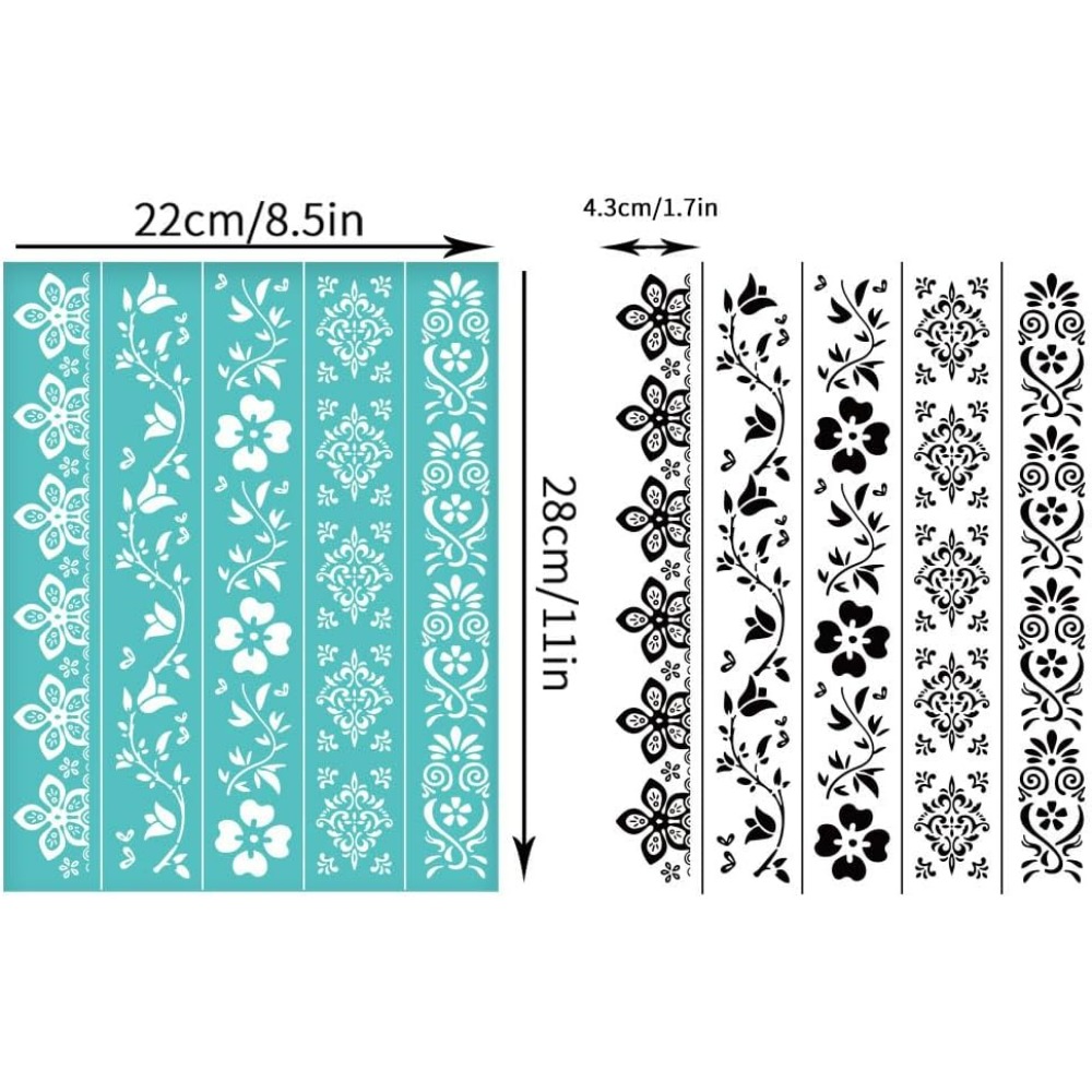 2 ชิ้นเส้นขอบดอกไม้ซิลค์สกรีนล - Silk Screen Printing บทวิจารณ์และราคา
