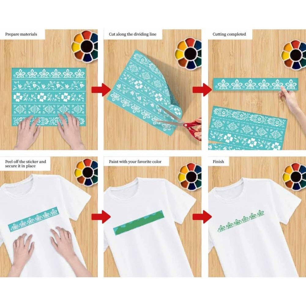 2 ชิ้นเส้นขอบดอกไม้ซิลค์สกรีนล - Silk Screen Printing บทวิจารณ์และราคา