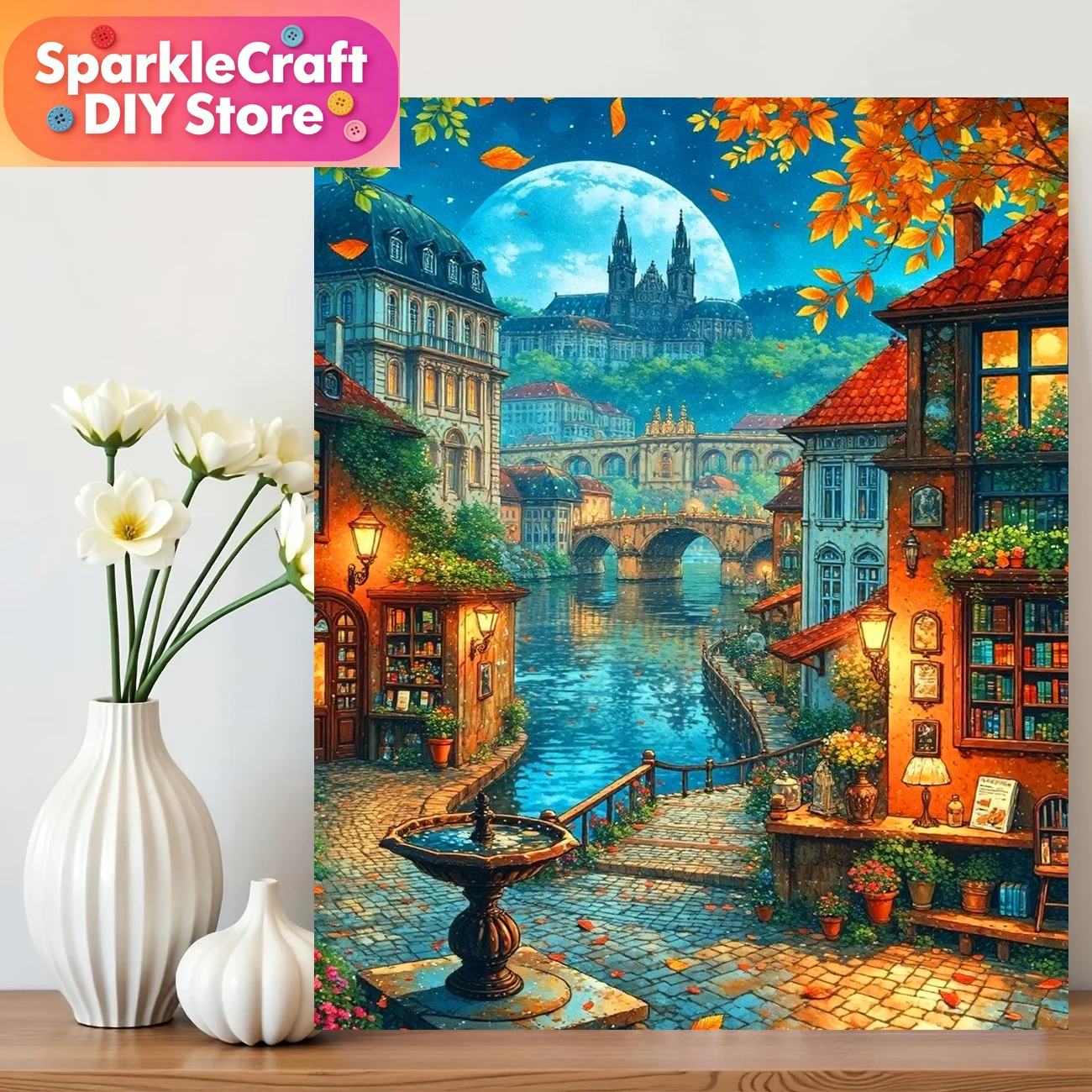 ภาพวาดเพชรแบบไร้กรอบ 1 ชิ้น ภา - Art Craft Hobbies บทวิจารณ์และราคา