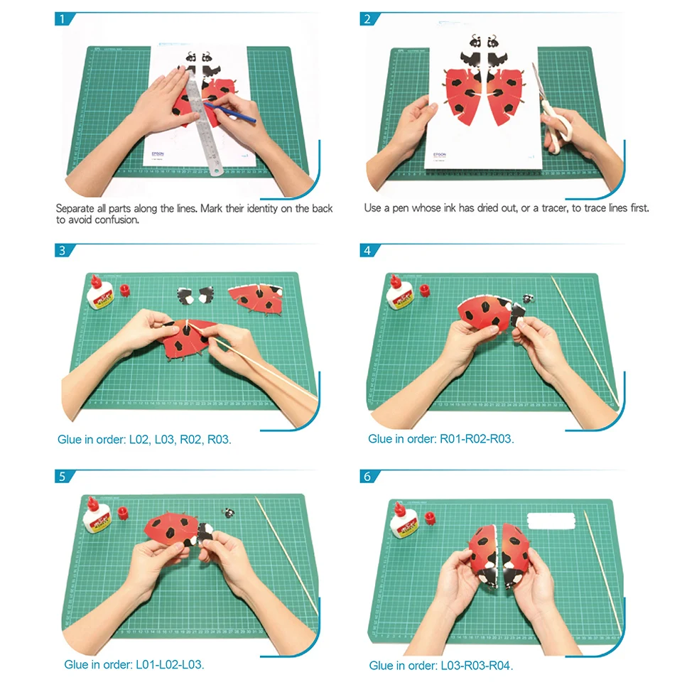 Ladybug แมลง Origami Art Mini  - Art Craft Ladybug บทวิจารณ์และราคา