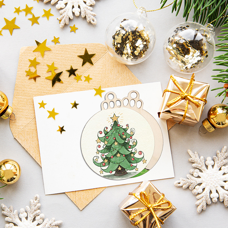 10/20/50Pcs DIY ไม้ลูกบอลคริสต - Art Craft New Year บทวิจารณ์และราคา