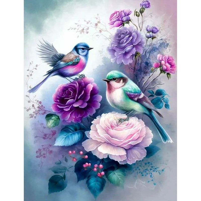 ชุดภาพเพชรลายดอกไม้และเสียงนก  - Art Craft Animals บทวิจารณ์และราคา