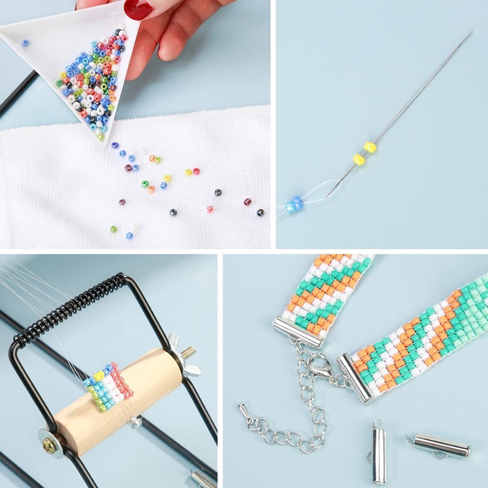 เครื่องทอผ้าประดับด้วยลูกปัดใช - Loom Weaving Frame บทวิจารณ์และราคา