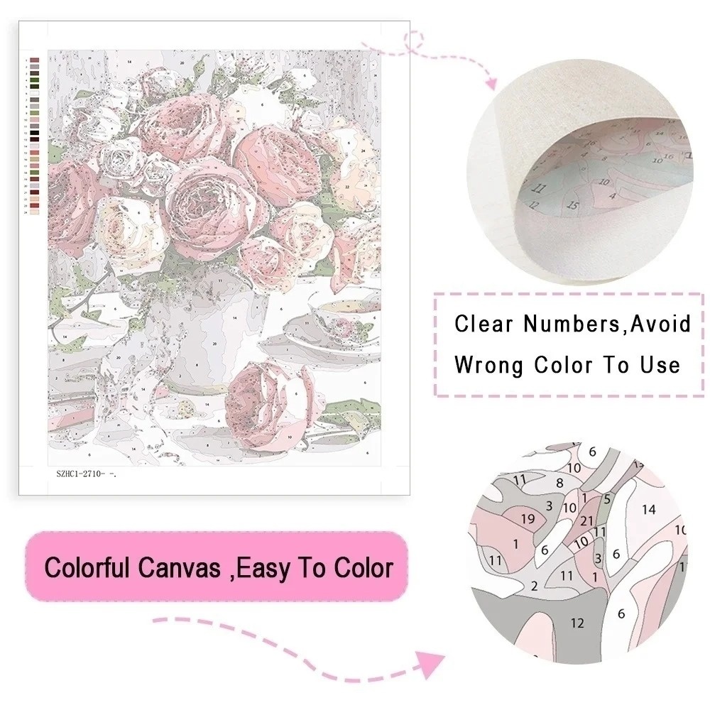 AZQSD ผู้ใหญ่สีโดยตัวเลขสัตว์ท - Art Craft Cat บทวิจารณ์และราคา