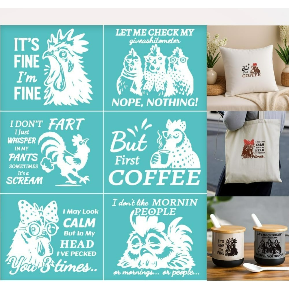 แผ่นสกรีนผ้าไหมลายไก่ตลก 2 แผ่ - Silk Screen Printing บทวิจารณ์และราคา
