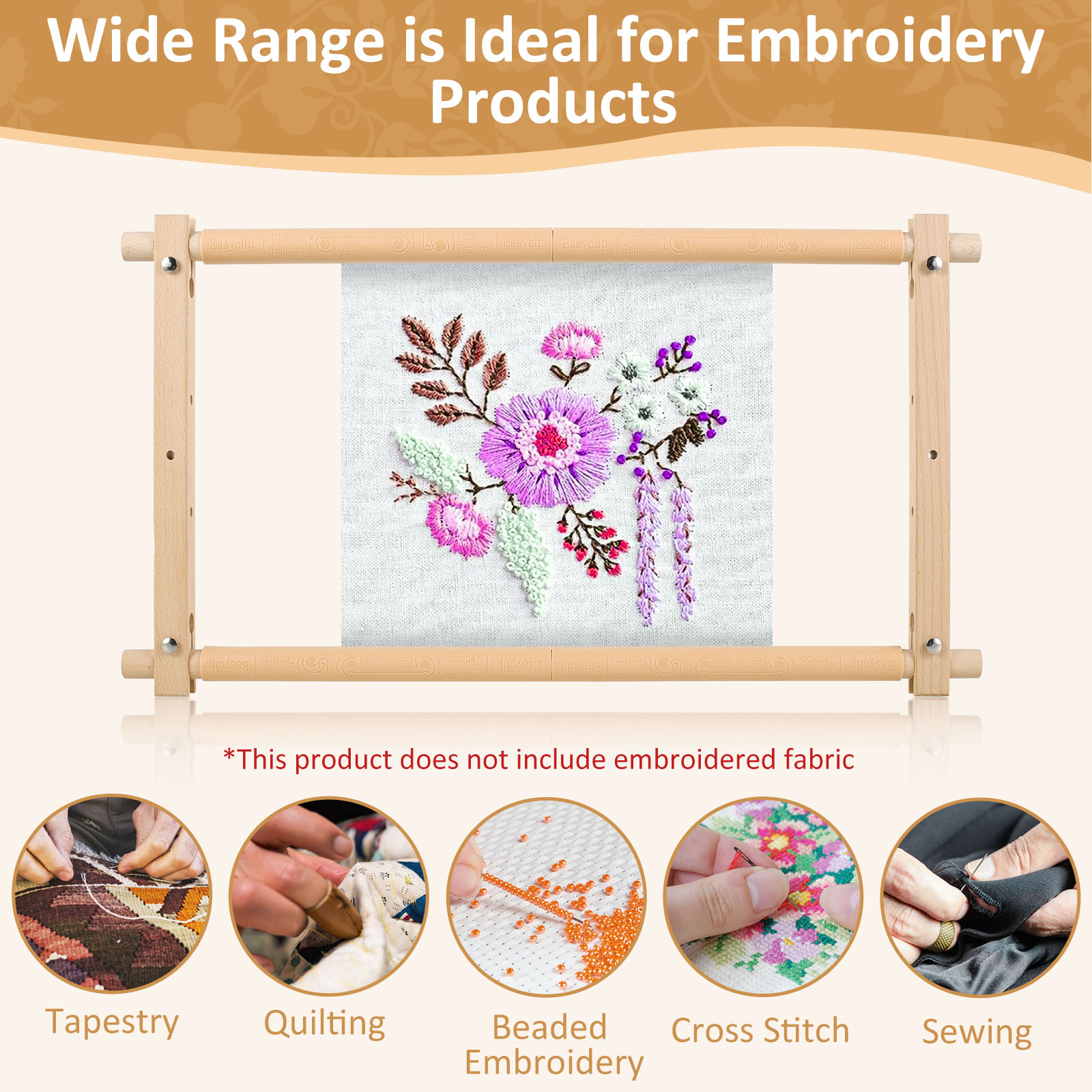 กรอบไม้บีชสำหรับงานปักผ้า งานป - Loom Weaving Frame บทวิจารณ์และราคา