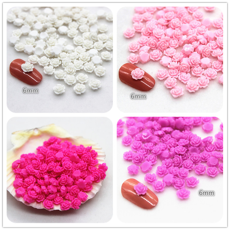 100pcs 6mm เรซิ่น MINI Rose ดอ - Art Craft New Year บทวิจารณ์และราคา