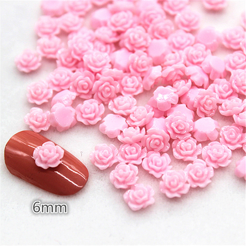 100pcs 6mm เรซิ่น MINI Rose ดอ - Art Craft New Year บทวิจารณ์และราคา