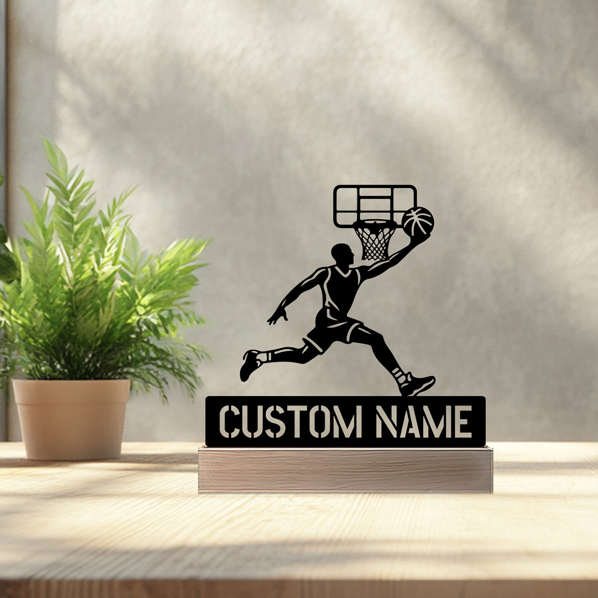 รูปปั้นบาสเกตบอลโลหะแบบเรียบง่ - Art Craft Wood บทวิจารณ์และราคา