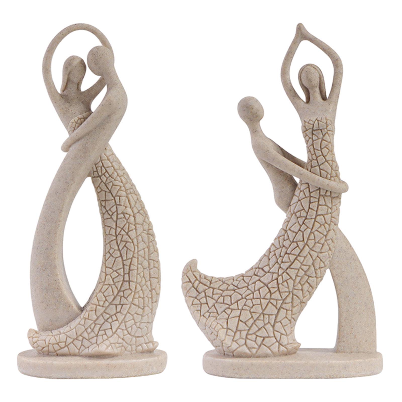 กอดคู่รูปปั้นบทคัดย่อประติมากร - Art And Craft Valentine บทวิจารณ์และราคา