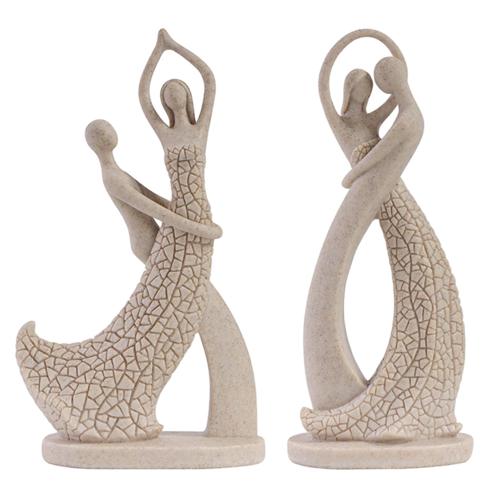 กอดคู่รูปปั้นบทคัดย่อประติมากร - Art And Craft Valentine บทวิจารณ์และราคา