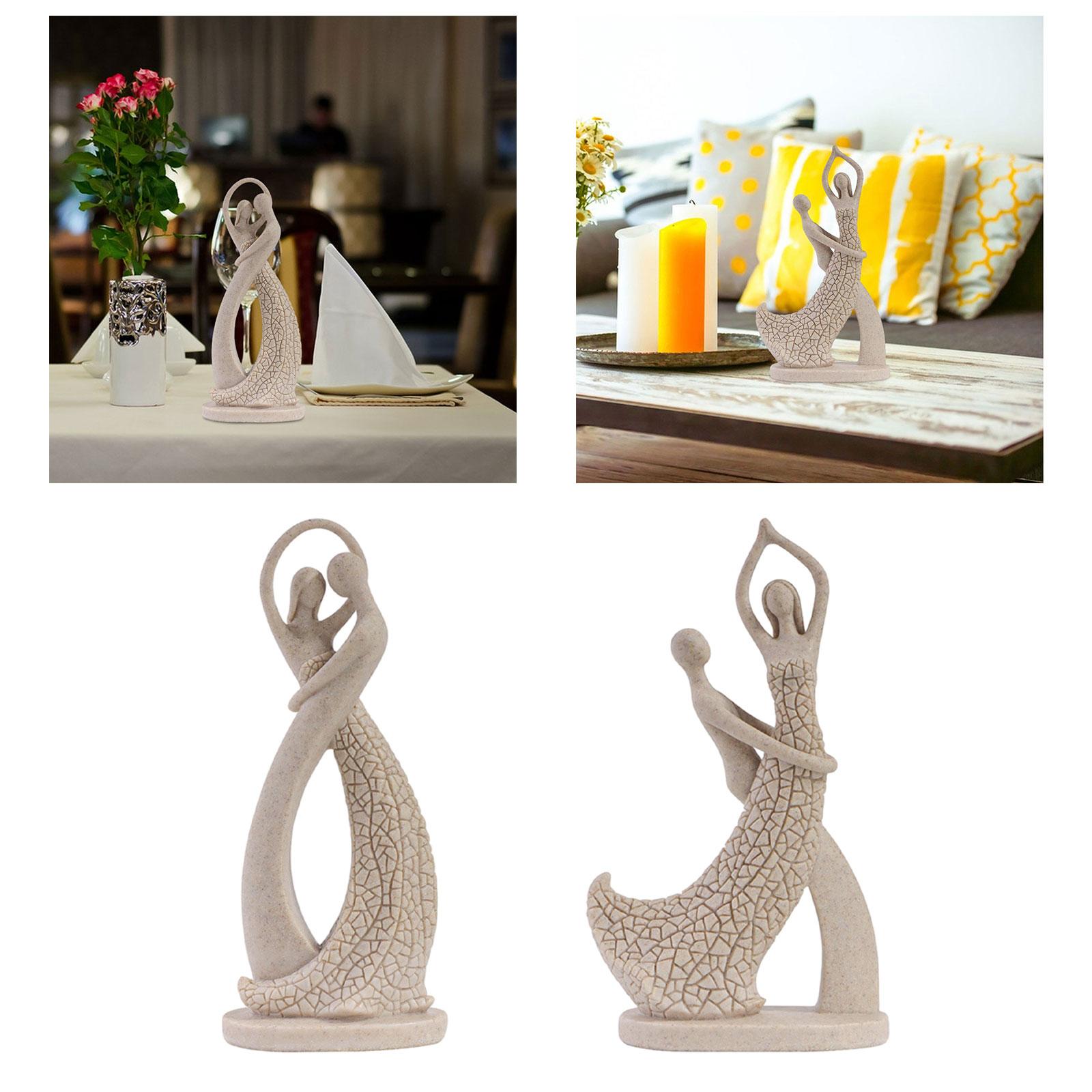 กอดคู่รูปปั้นบทคัดย่อประติมากร - Art And Craft Valentine บทวิจารณ์และราคา
