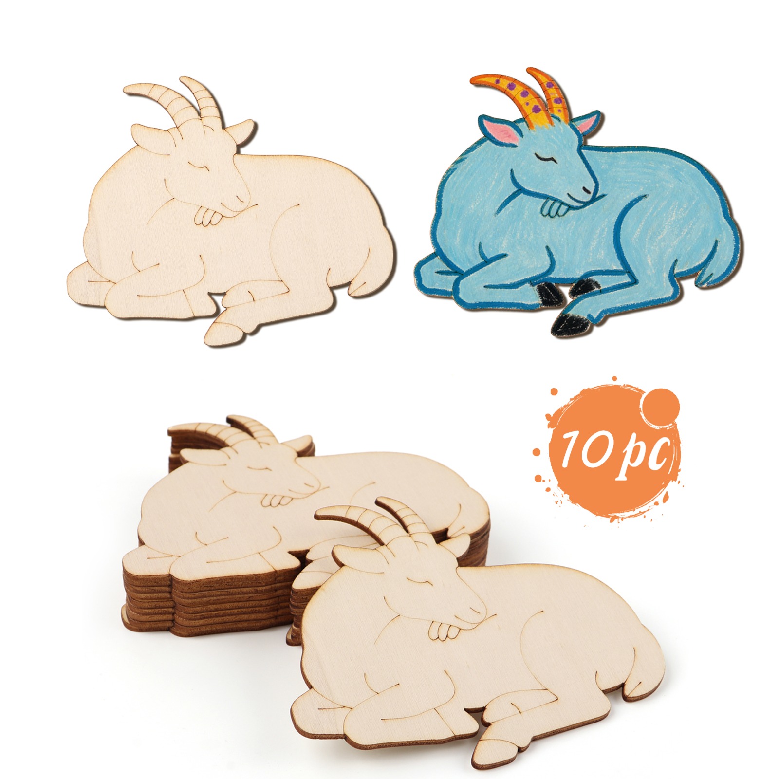 ชุดงานฝีมือไม้แกะสลักรูปแกะ 10 - Art Craft Diy บทวิจารณ์และราคา